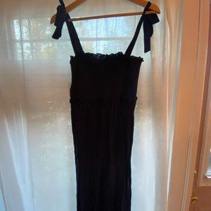 Women Lulu's Navy Wide-Leg Jumpsuit